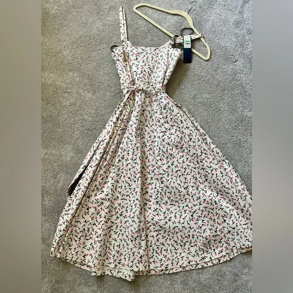 RACHEL Women's Floral Print Fit & Flare Dress - Picture 3 of 5